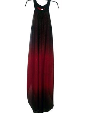 Elegant Venus black and red ombré gown EUC Size L